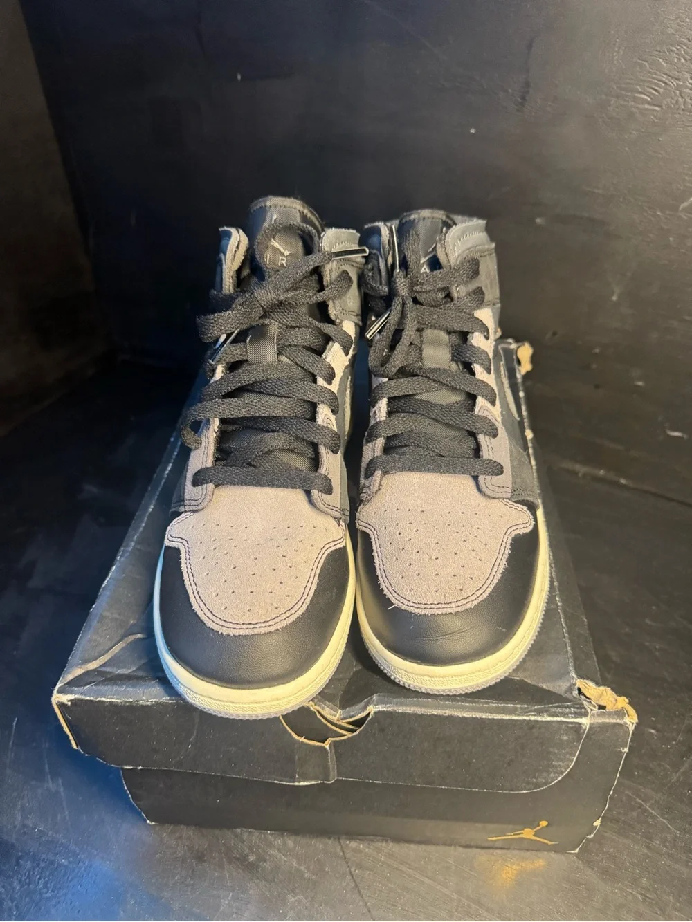 Nike Mid Sneakers in Gray and Black